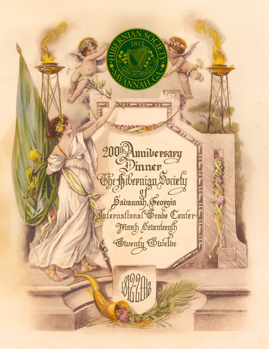 The Program Cover for the 200th Anniversary Dinner was based on the cover of the 100th Anniversary Dinner Program in 1912.